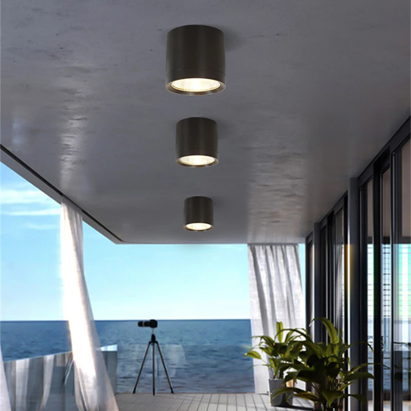 Wasserdicht IP65 LED Decke Downlights Oberfläche Montiert Outdoor Badezimmer 7W 12W 18W Wc Küche Zylinder Spot Beleuchtung leuchte