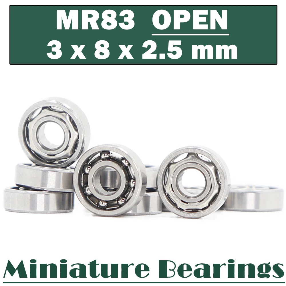 MR83 OPEN Ball Bearing 3*8*2.5 mm ( 10 PCS ) Non Standard Deep Groove Bearings MR83