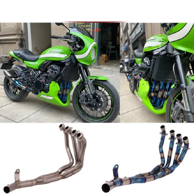 For Kawasaki Z900RS 2017-2020 Motorcycle Exhaust Front Pipe Muffler Middle Link Connect Pipe Modified Stainless Steel Slip On