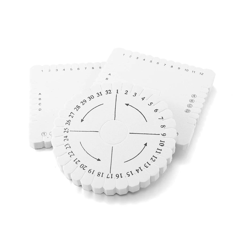 2 teile/satz Runde & Platz Armband Stricken Kumihimo Disc Disk Tablett Geflochtenen Seil Knoten Weben Schmuck Desgin Bord Schmuck Werkzeug – Detail 7
