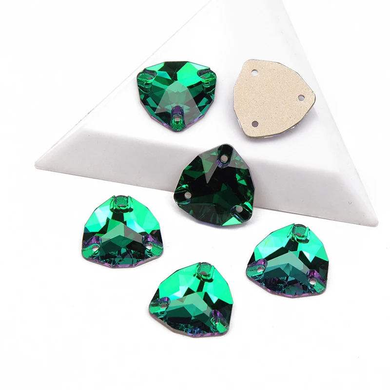 YANRUO 3272 Fat Triangle Alle Farben Aufnähsteine Glas Kristall Strasssteine AAAAAA Qualität Nähsteine für Kleidung, Kleider, Schuhe – Detail 6