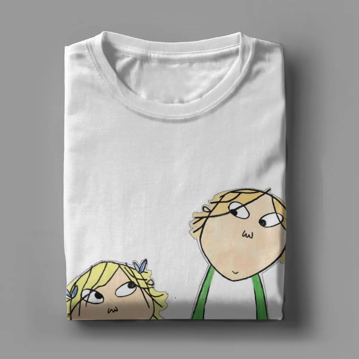 Charlie & Lola Essential T-Shirts for Men Childhood Books Humorous 100% Cotton Tees Crewneck Short Sleeve T Shirt Gift Clothes