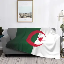 Algeria Flag Blanket Flannel Autumn/Winter Multifunction Lightweight Throw Blankets for Bedding Outdoor Bedspread