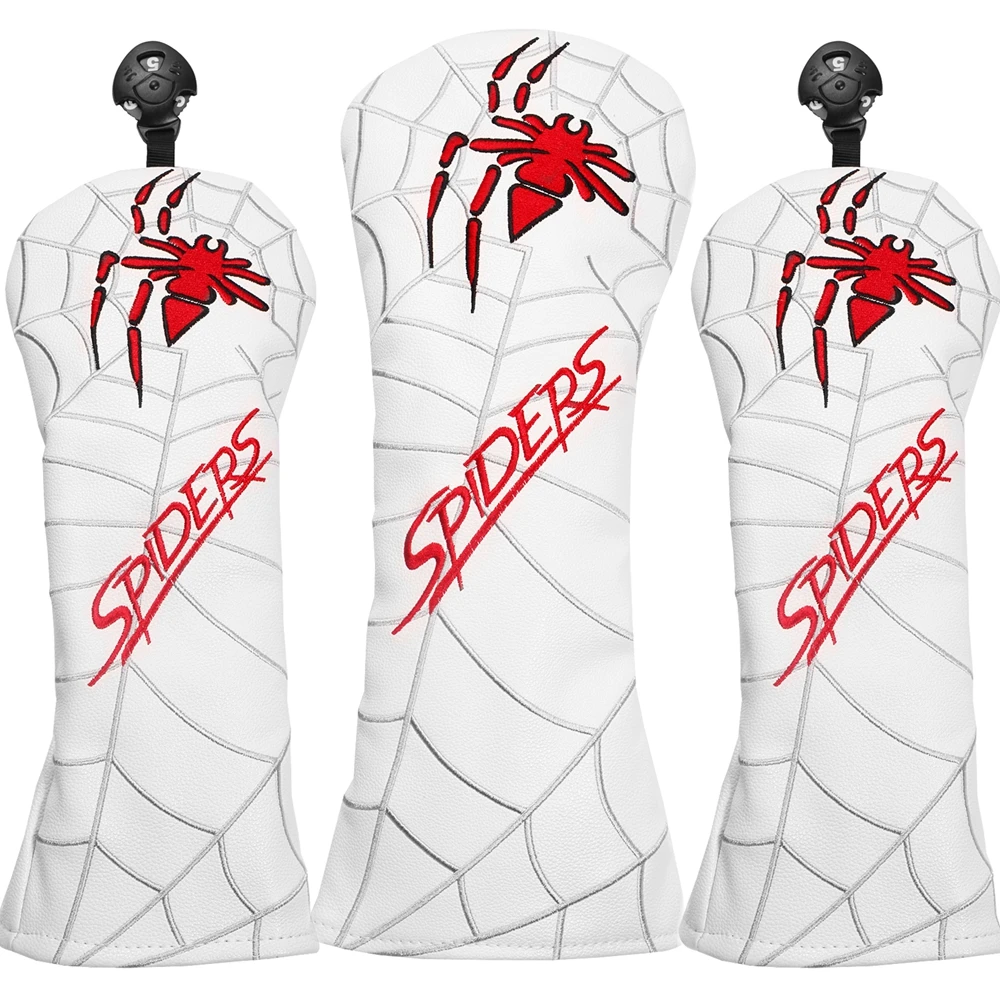 White Spider Set Premium Leather Golf Head Covers for TS TSi Driver & Fairway Woods TS2 TS3 Hybird