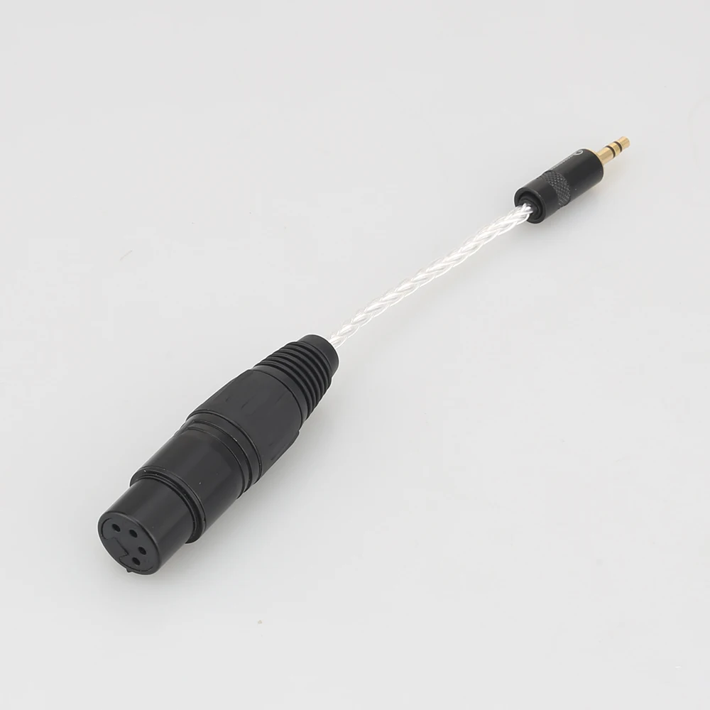 Audiocrast 2.5mm 4.4mm 3.5mm 남성 - 4Pin XLR 여성 밸런스드 7N OCC 실버 도금 어댑터 케이블 3.5 - XLR 오디오 케이블