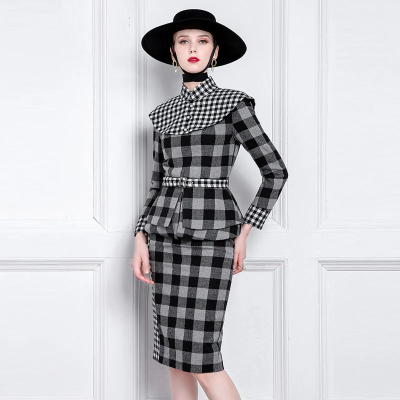 

Xiaoxiangfeng Suit Autumn And Winter Celebrity Fashion High End Professional Dress Temperament Goddess Dress Suit Skirt