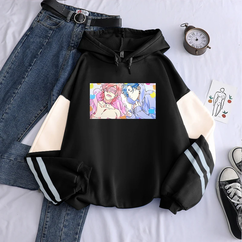 Anime Yarichin Club Aesthetics Yui Tamura Ayato Yuri Cartoon Kawaii Couple Hoodies Harajuku Unisex Winter Streetwear Sweatshirts