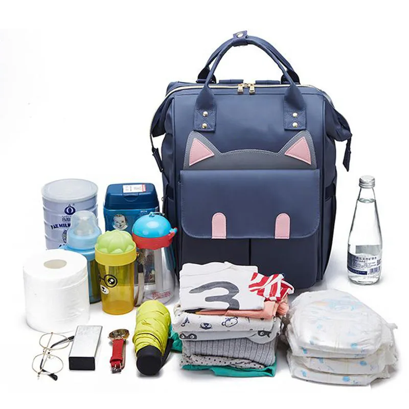 Bolsa de pañales multifuncional para bebé, bolsa aislante para biberón de gran capacidad, mochila de viaje para mamá, cochecito de bebé, bolso para