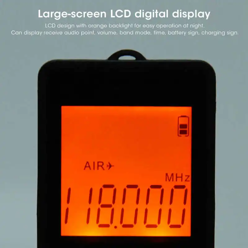 HRD‑ 767 راديو محمول الطائرات الفرقة التلقائي خارج السلطة FM/AM/راديو الهواء مع سماعة