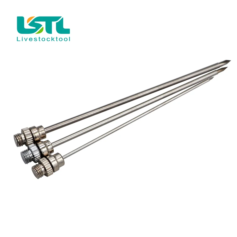 Livestock Cattle Pig Trocar Needle Stainless Steel Veterinary Trocars Deflation Needle Cow Sheep Rumen Puncture exhaust needles