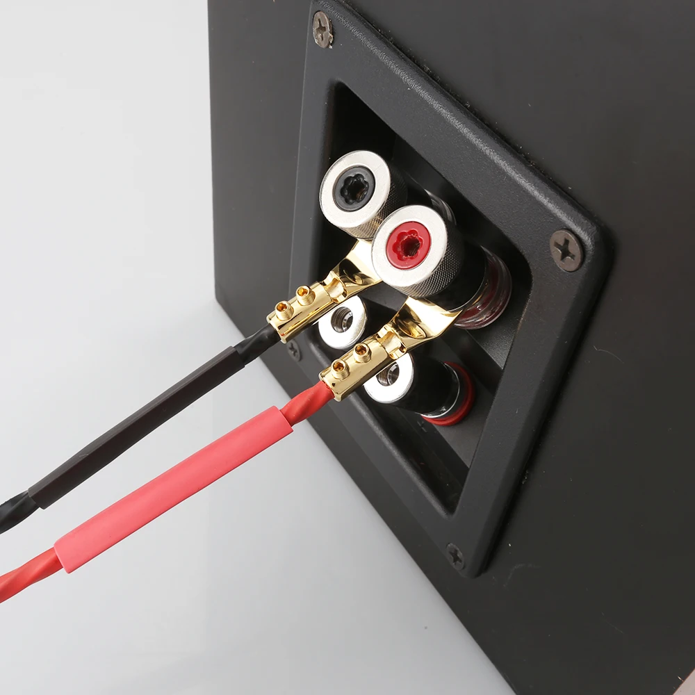 Chất Lượng Cao OEM Đỏ Nguyên Chất Đồng Mạ Vàng Spade Cắm Vít Khóa Spade Dĩa Chuối Cắm