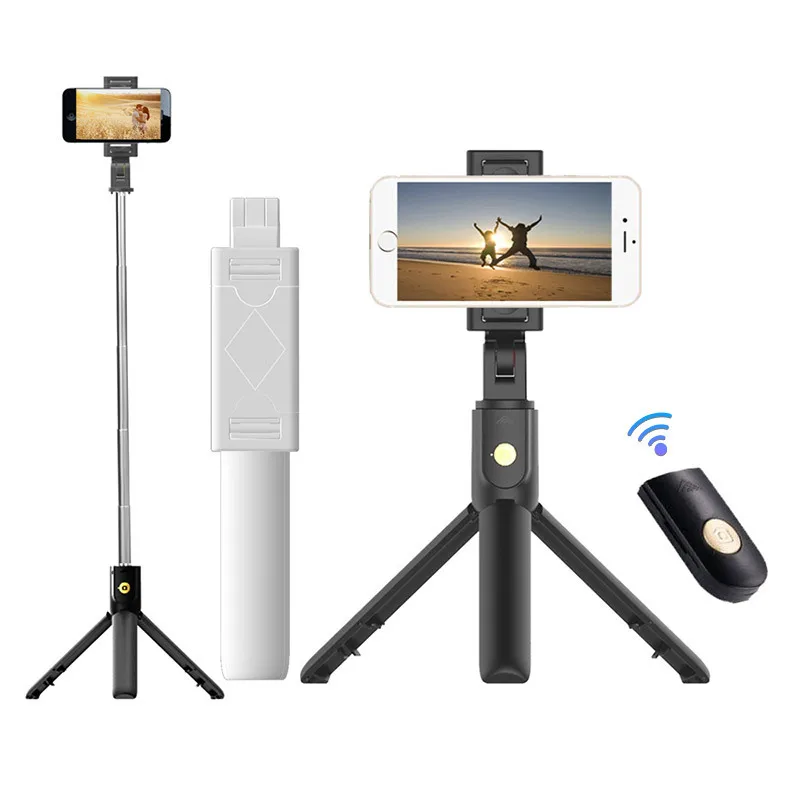 Wireless Bluetooth Selfie Stick Tripod Foldable Bracket for Xiaomi Redmi Huawei iPhone 12 Samsung Smartphone Android ios Holder