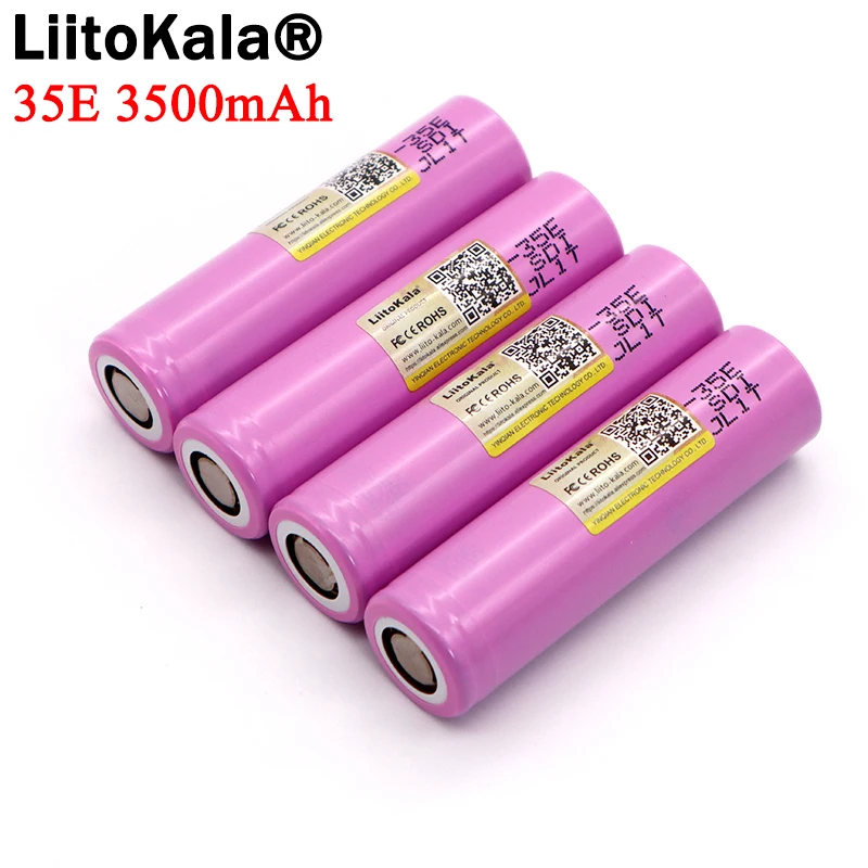 1-20PCS Liitokala 35E Original 18650 Lithium Battery 3500mAh 3.7v 25A High Power INR18650 For Electrical Tools