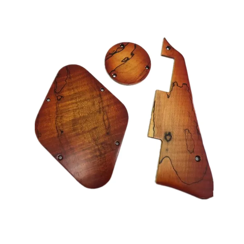 

Hand-made maple wood Guitar Pickguard +back coverplate+switch cavity cover