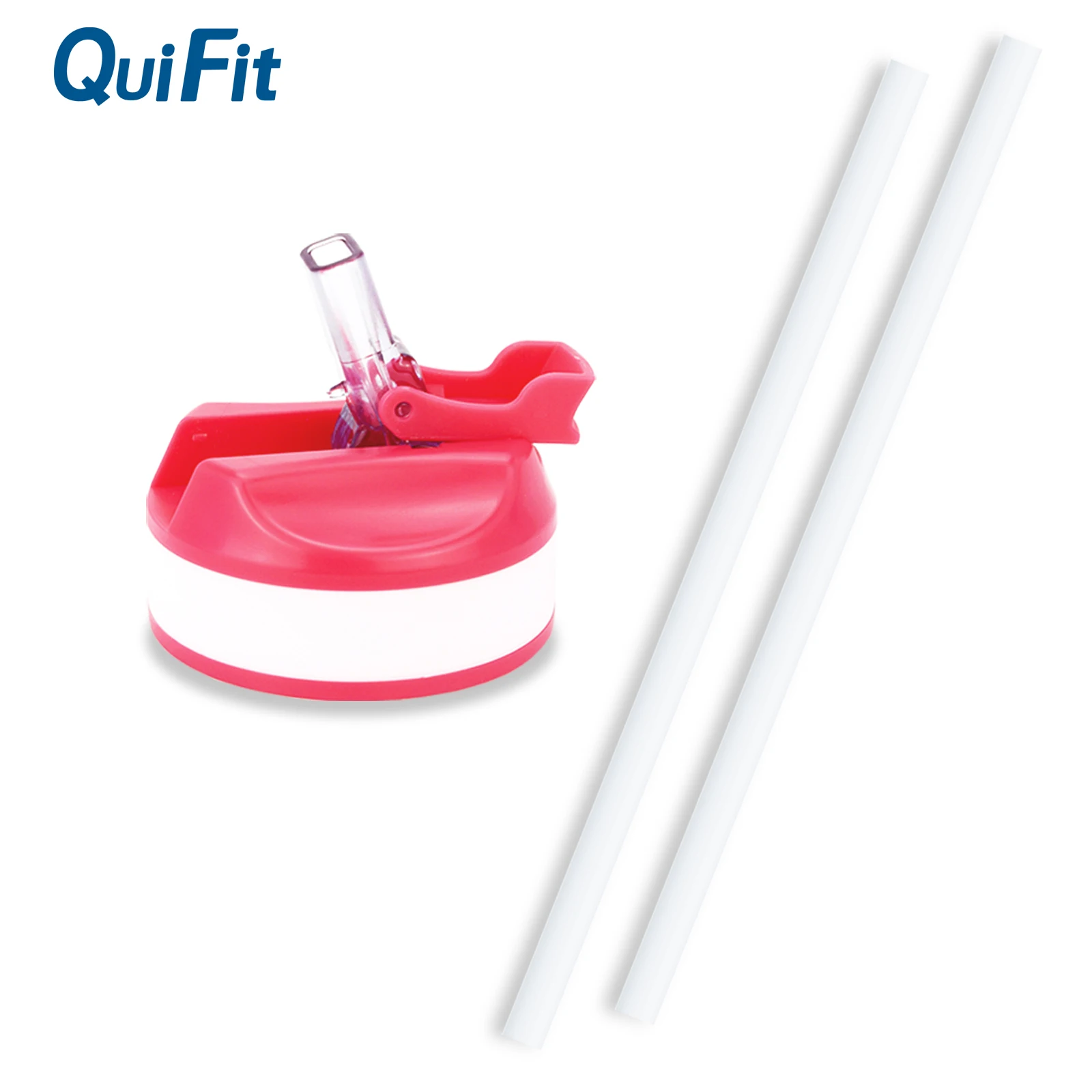 

Quifit Bottle Lid With 2pcs Straw For 43oz 64oz 73oz 128oz Gallon Water Bottle Original Teacup Leakproof Dust Cover