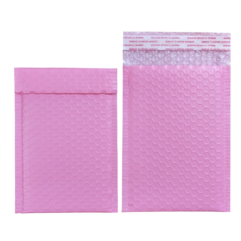 25PCS Light Pink Poly Bubble Mailer Padded Envelope self seal mailing bag Packaging bubble envelope Postal Shipping Envelopes