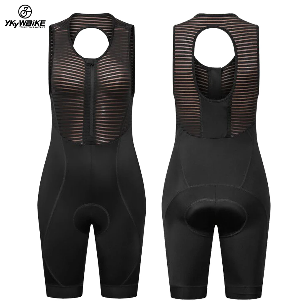 YKYWBIKE Women\'s Triathlon Short Sleeve Cycling Jersey Sets Suspende Tights Bicycle Pants Bicycle Clothes Bike Shirts Jumpsuit