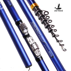 Fibra di carbonio 3.6M 4.5M 5.4M 6.3M canna da pesca a Spinning M potenza telescopica Rock canna da pesca carpa Feeder Rod Surf Spinning Rod