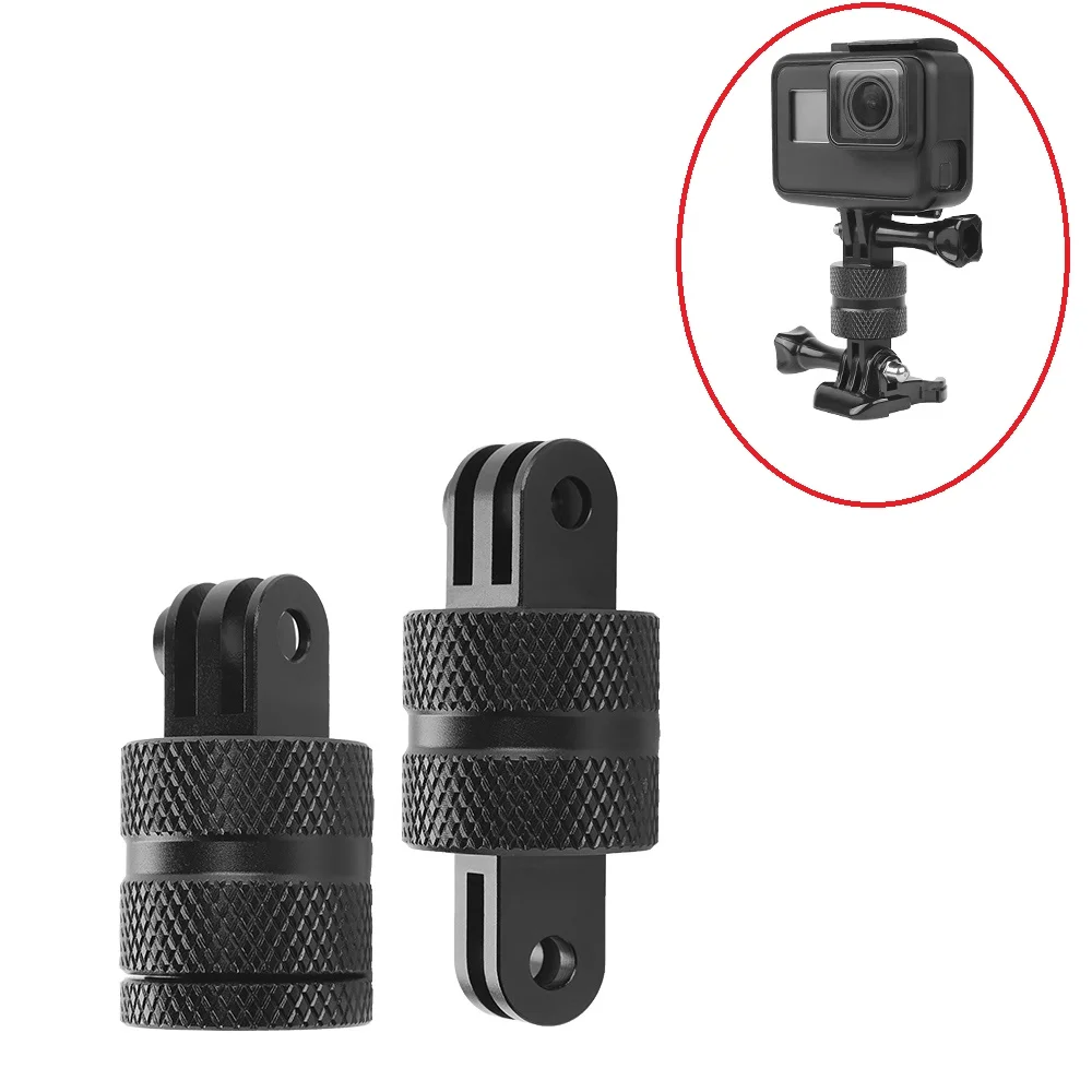 360 Degree Swivel Rotating Aluminium Tripod Mount Adapter for GOPRO Hero 3+ 4 5 6 7 8 9 Session/Xiaomi Yi/SJ