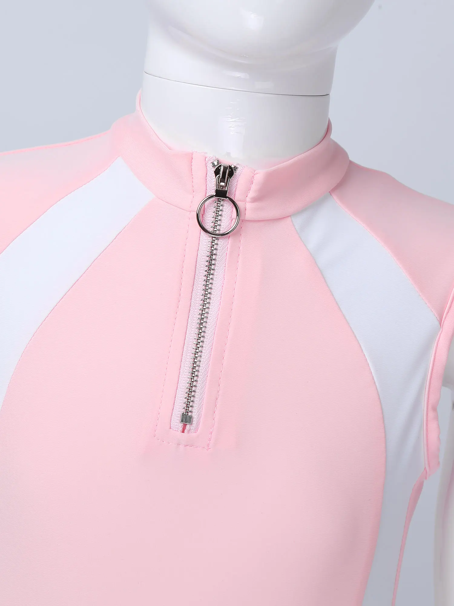 2 pezzi bambini ragazze abbigliamento sportivo colletto alla coreana senza maniche cerniera top corto e pantaloni set bambini ginnastica corsa esercizio abbigliamento