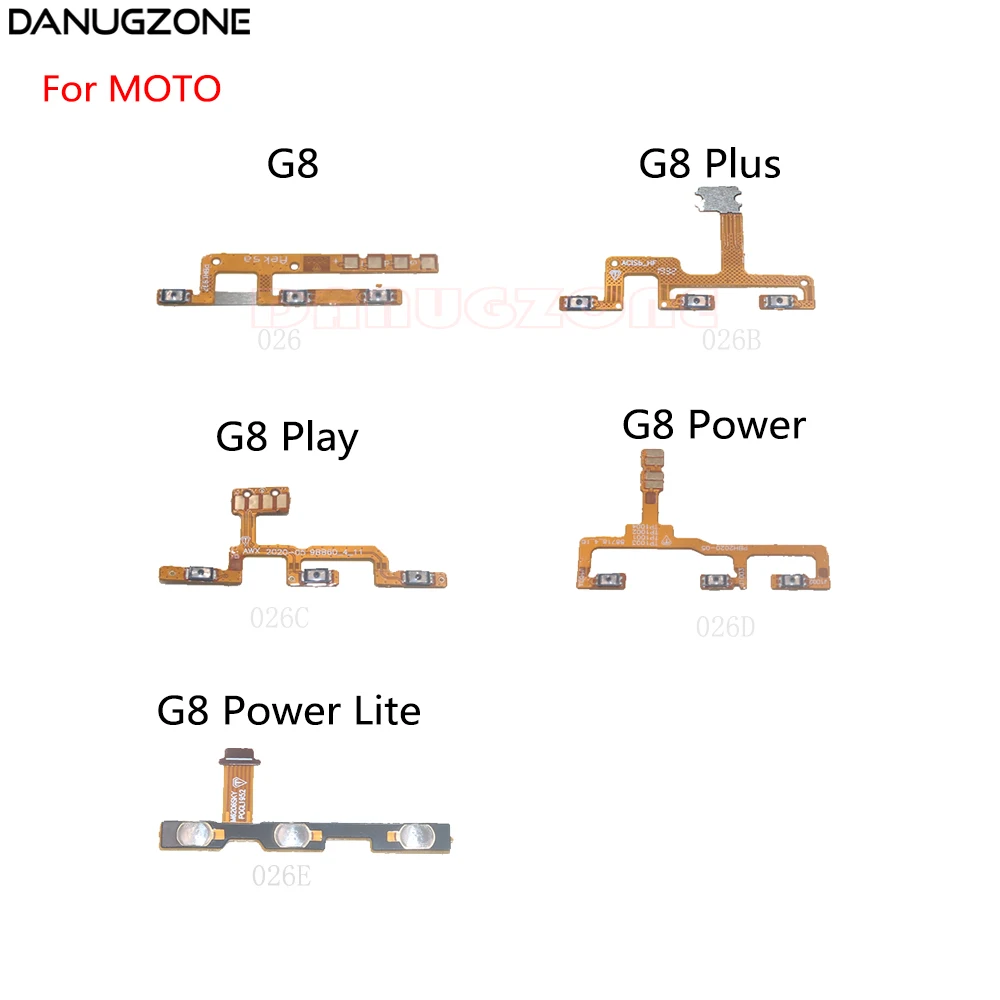 Power Button Switch Volume Button Mute On / Off Flex Cable For Motorola MOTO G8  Power Lite