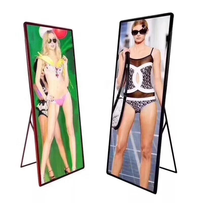 Floor Standing Mirror LED Display P2.5 High Resolution Video Display Digital Signage Advertising LED poster for store