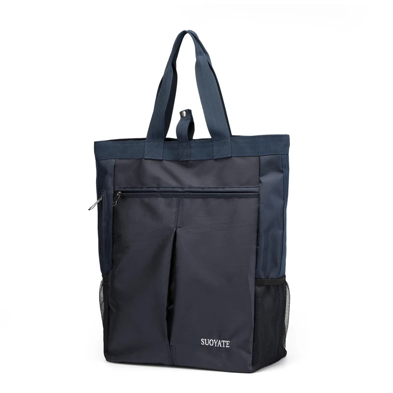 Bolso de mano de nailon impermeable para hombre, bolsa de hombro ligera de gran capacidad, elegante, informal, de alta calidad, color negro