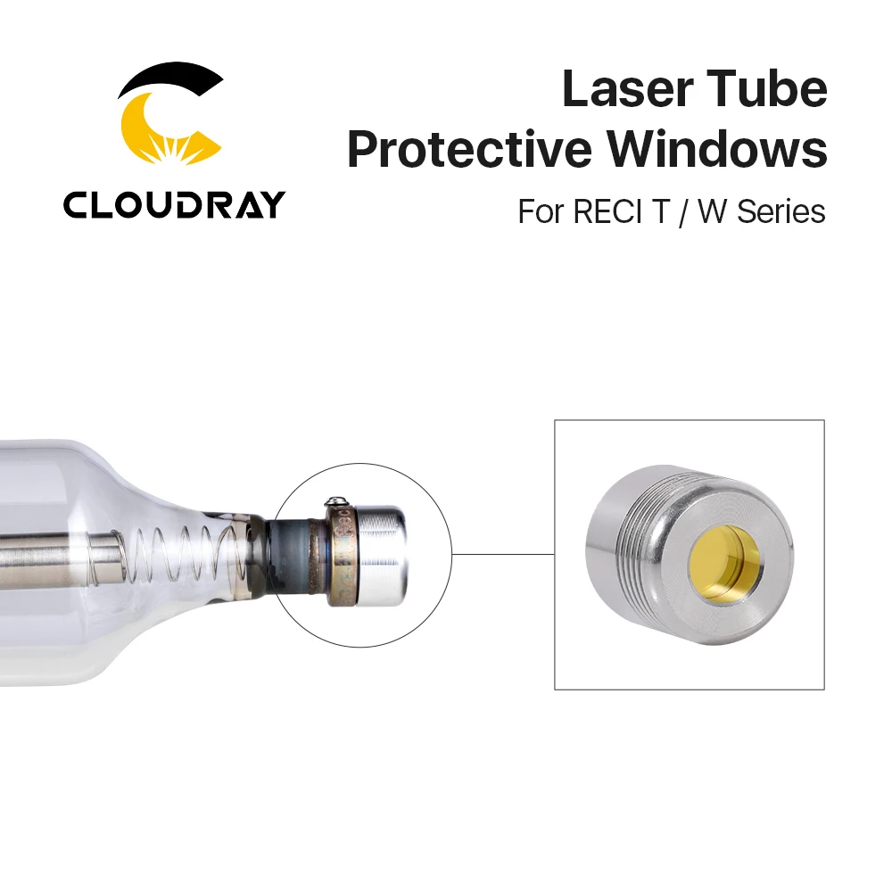 Cloudray Co2 Laser Tube Protective Windows RECI W/T Series Laser Protective Optical Accessories For RECI Series Laser Tube