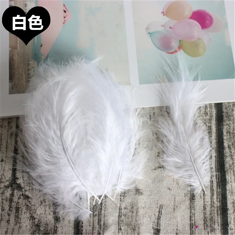 Natural Plumes 50pcs 4-6 Inches 10-15cm Turkey Marabou Feather Plume Fluffy Wedding Dress DIY Jewelry Decor Accessories Feathers