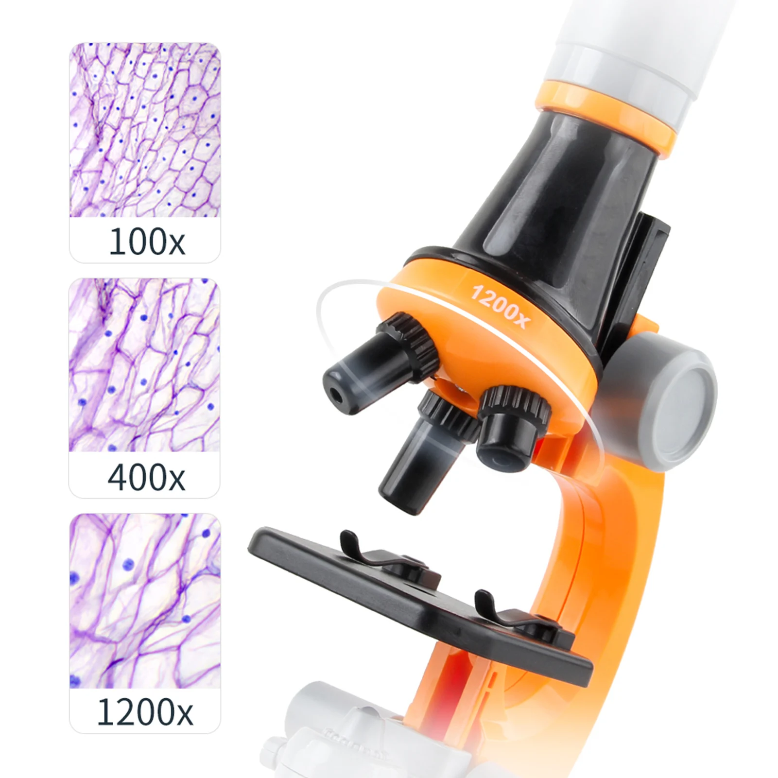 Upgraded Kids Microscope 100X/400X /1200X Science Experiment Toy Early Childhood Educational Toys