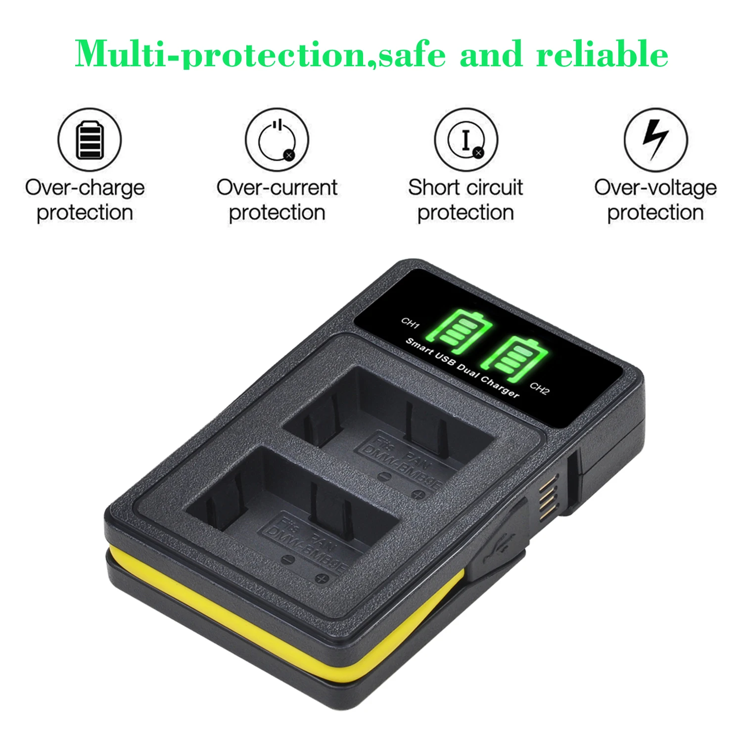 Аккумулятор и зарядное устройство 1200 мАч DMW BMB9 для DMW BMB9E BMB9PP Panasonic Lumix DC-FZ80 FZ40K FZ45K FZ47K FZ60 FZ70 FZ100 FZ150