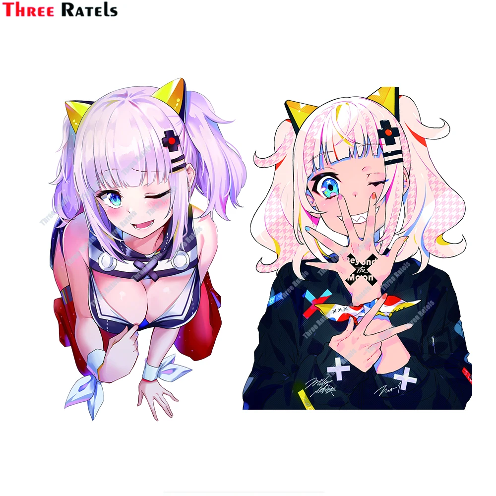 Three Ratels D256 Kaguya Luna  Of Virtual YouTuber Cute Anime Girl Personalized Creative Scratch Stickers And Decals