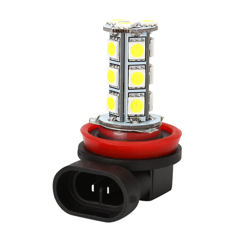 LEEPEE LED lamps for Cars Driving Fog Lights Headlight Bulb High Quality White H11 H8 Car-styling LED 5050 18 SMD