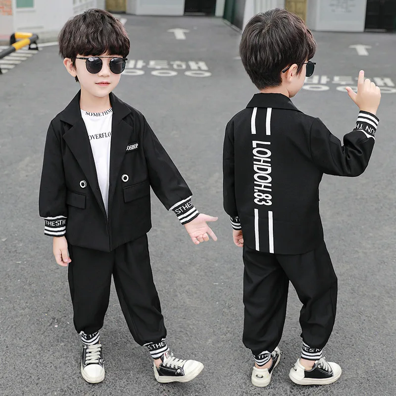 

Formal Spring Autumn Children's Clothes Set Baby Boys Coat + Pants 2pcs/Set Kids Costume Teenage Girl Clothing High Quality