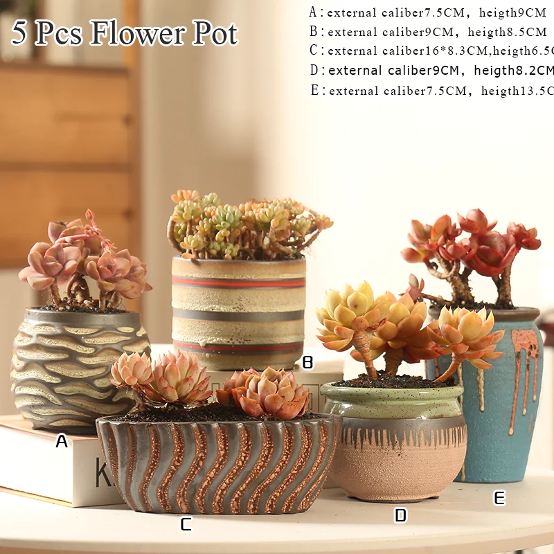 

Flower Pots Big Caliber Succulent Pots Plant Ceramic Planter Garden Planter Outdoor Decor