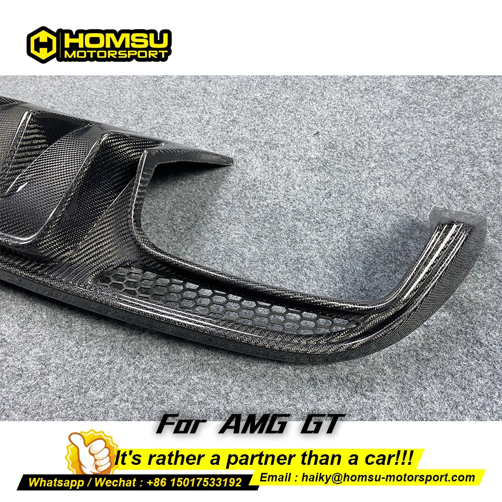 bb-s Style Carbon Fiber Rear Bumper Diffuser  For mercedez bens C Class W205 C63 Carbon Fiber Diffuser For C Class W205 C63