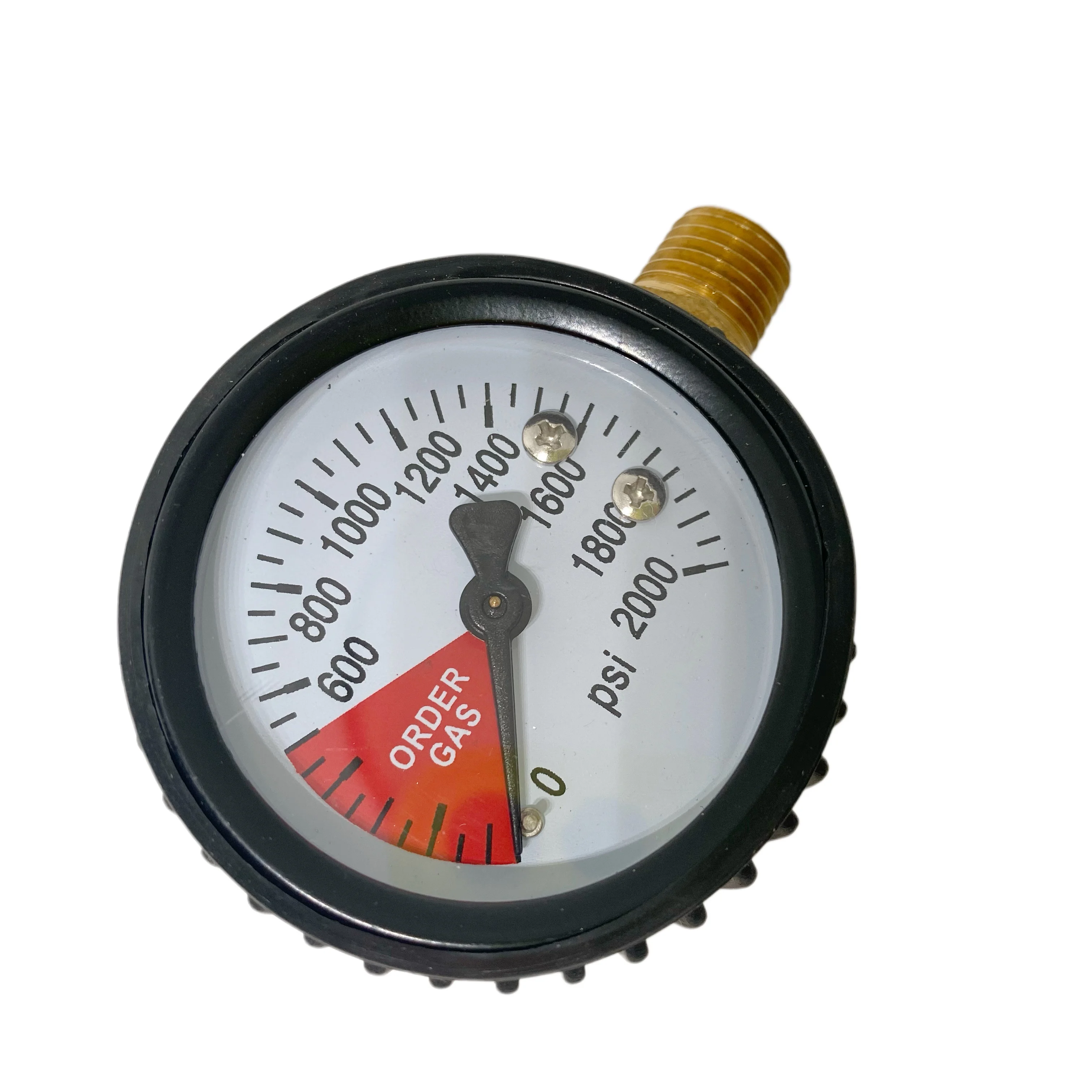 High Pressure Regulator Gauge with cover, 0 ~ 2000 PSI, Right Hand Thread - 1/4\