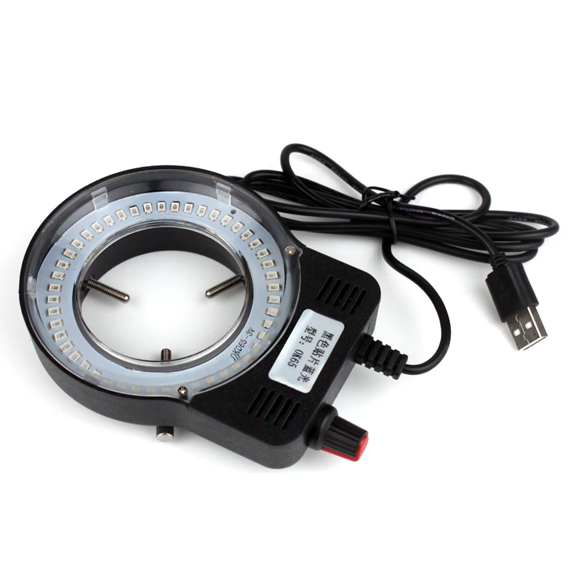 Fonte de luz azul led anel de luz ajustável lâmpada iluminadora para microscópio de zoom estéreo ajustável 0 - 100% com adaptador de alimentação