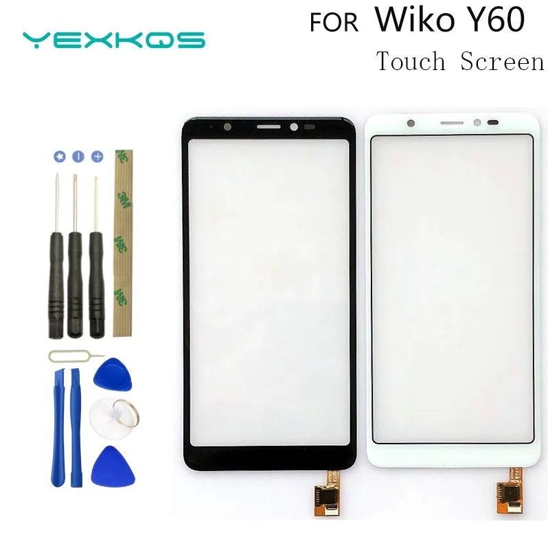 

100% Original 5.45" Touch Screen For Wiko Y60 Y 60 Touch Screen Touch Panel Digitizer Sensor Phone Repair Touch Glass Lens Tools