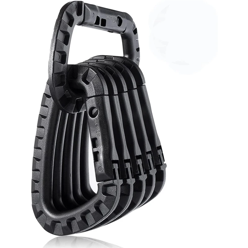 Tactical Carabiner Keychain Climbing D Rings Light Weight Spring Snap Gear Clip Utility Hooks Hanging Buckle for Camping Fishing