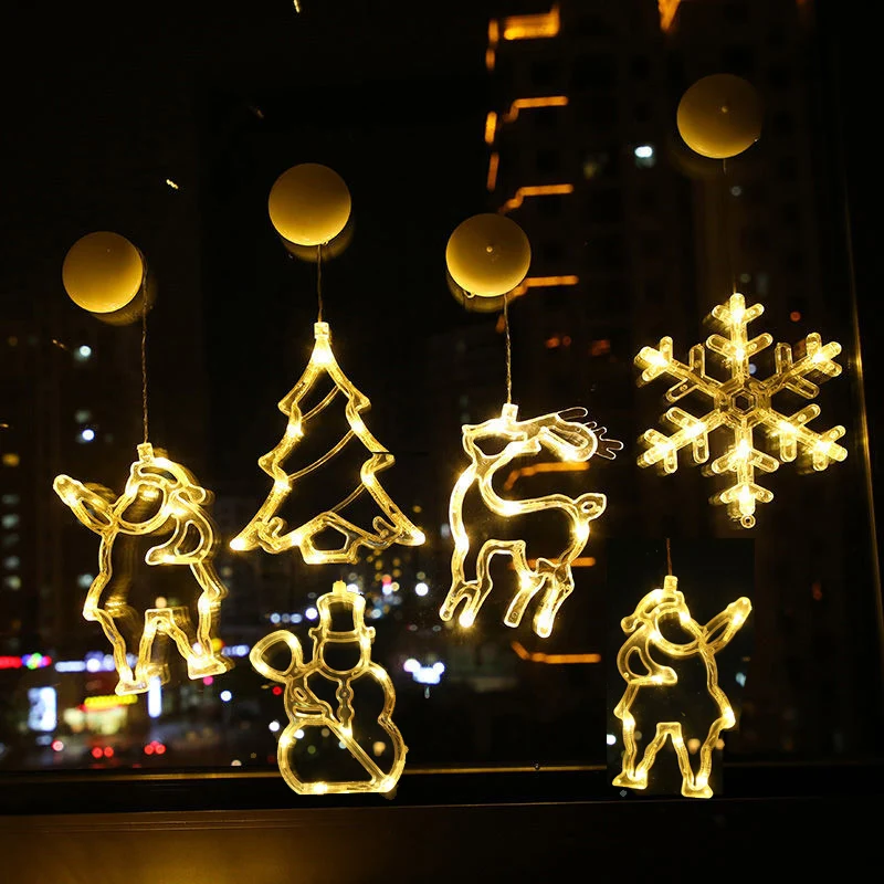 

Christmas decoration light shop shop window creative small jewelry balcony window LED Christmas tree hanging light scene layout