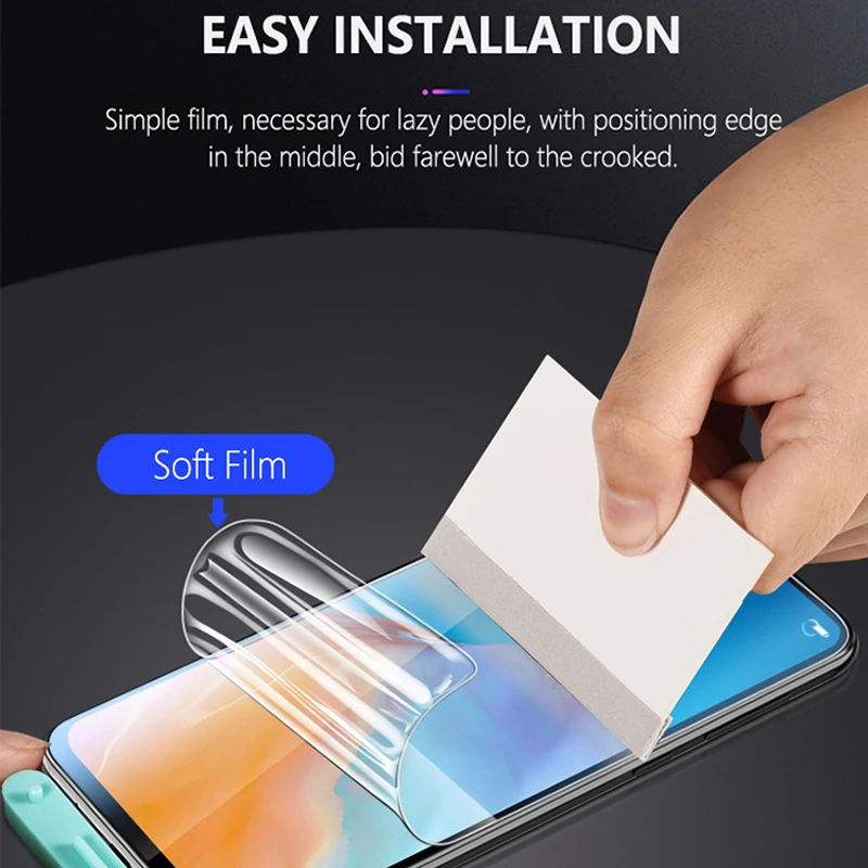 Soft Hydrogel Film For Oneplus 8 Pro Screen Protector Full Cover Anti-Scratch Not Glass Front Film One plus 7T 7 Pro 8Pro