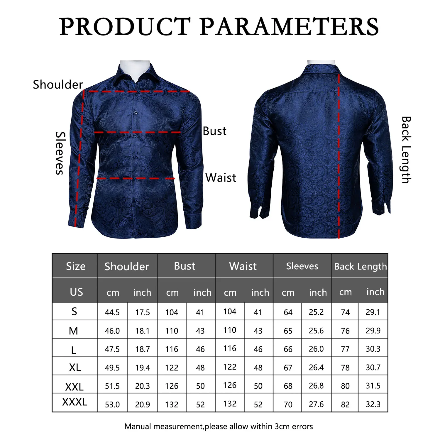 Fashion Royal Blue Paisley Men Shirts Business Formal Long Sleeve Slim Fit Social Shirts with Collar Pin Male Clothes DiBanGu