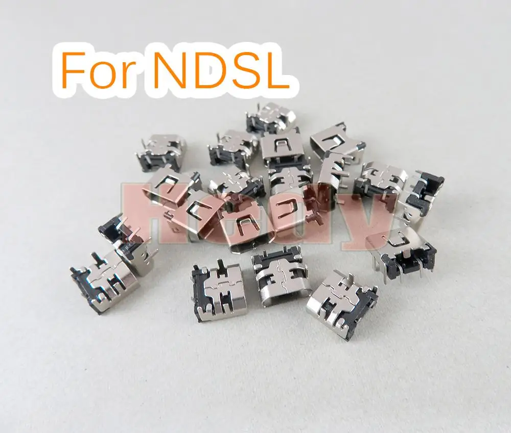 Porta de soquete para nintendo ds lite, 50 peças para ndsl carregamento porta de substituição para nintendo ds lite conector de porta de carregamento peça de reparo
