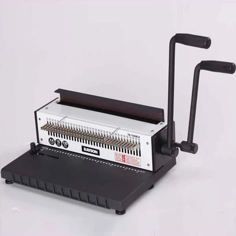 Double coil iron ring A4 binding machine full knives desk calendar punch binding machine