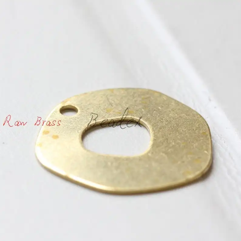 Solid Brass Irregular Charm - 21mm (1721C)