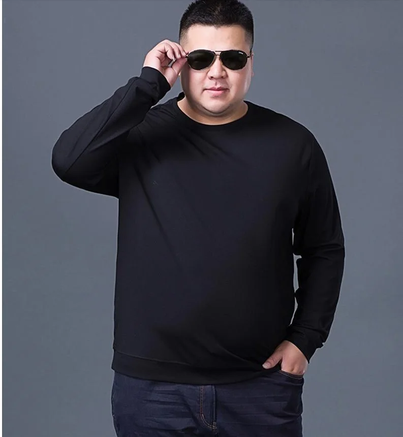 autumn winter Men women T-Shirts Long Sleeve Large Size 8XL 9XL 10XL 13XL big size tees Home underwear Cotton Loose Tops black