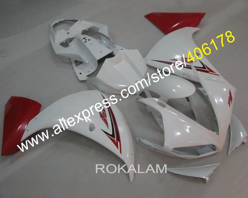 Sport Bike Fairing For Yamaha YZF R1 2009-2011 YZF1000 R1 09 10 1 Red White Motorcycle Fairings (Injection Molding)