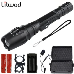 300000lm Powerful Led Flashlight 2pcs 18650 Battery Torch Waterproof IPX6 XHP50 XM-L T6 L2 Zoomable Lantern for Hunting Light