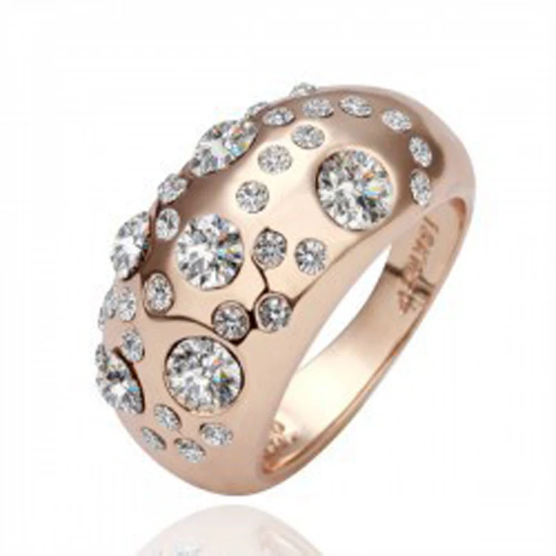 Color retention Korean jewelry wholesale small jewelry wholesale supply imported crystal rings charming